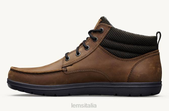 scarpe Lems stivale boulder in mezza pelle terra d'ombra uomini 8VZD63
