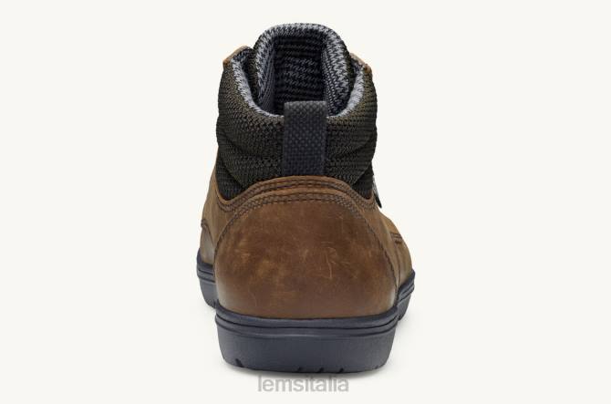 scarpe Lems stivale boulder in mezza pelle terra d'ombra uomini 8VZD63