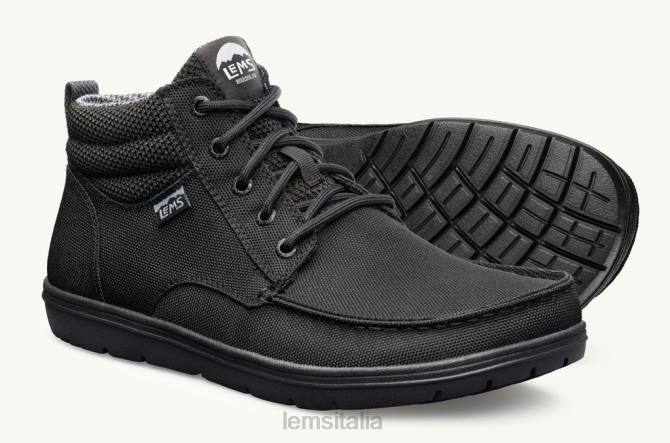 scarpe Lems stivale boulder mid vegano nero corvino uomini 8VZD64
