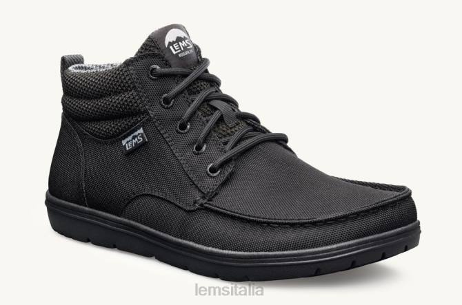 scarpe Lems stivale boulder mid vegano nero corvino uomini 8VZD64